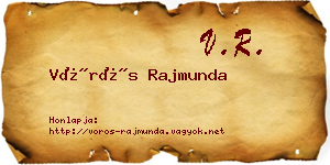 Vörös Rajmunda névjegykártya
