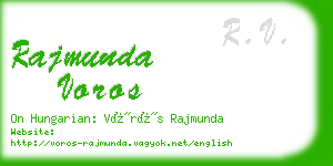 rajmunda voros business card